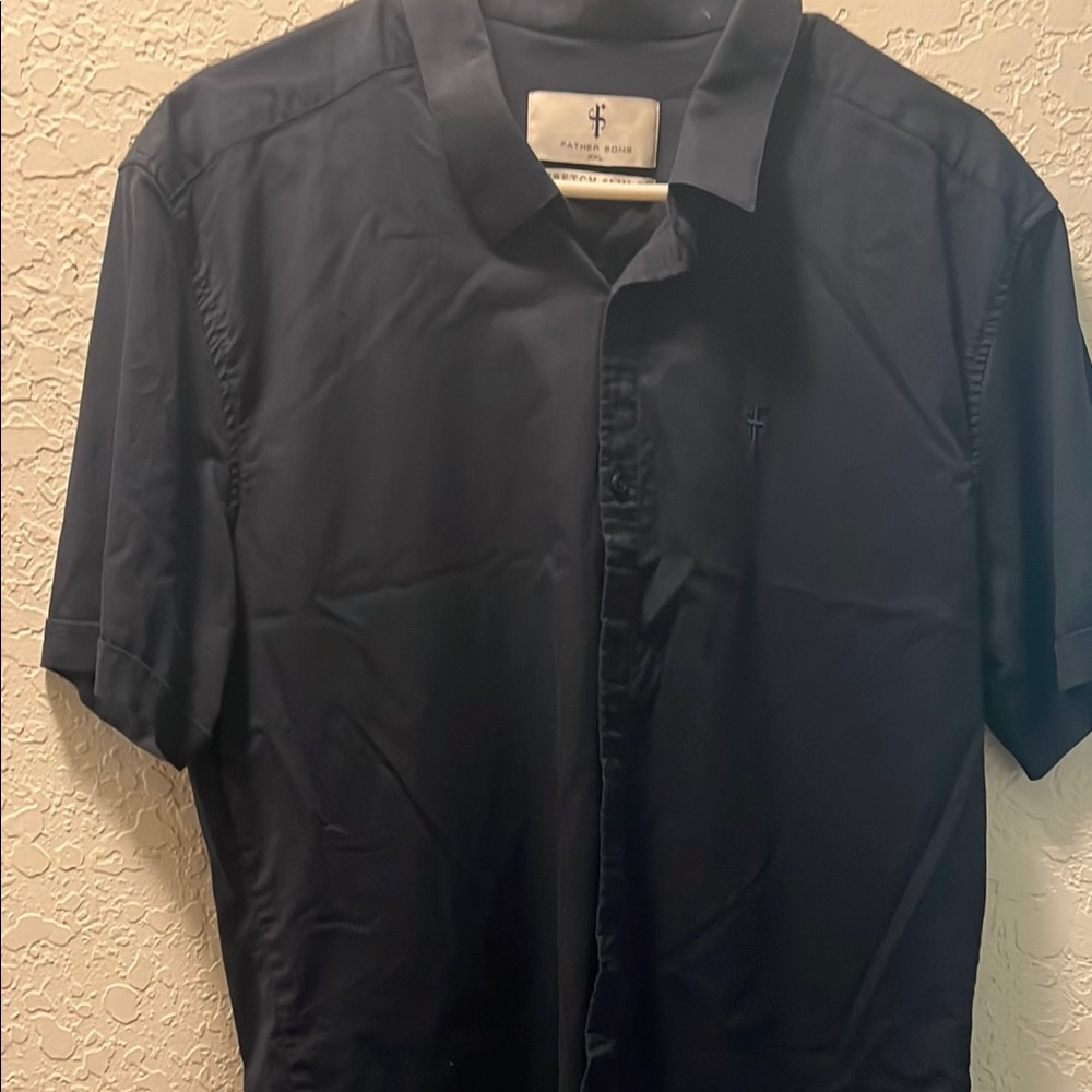 Black Casual Button Down Shirt with Classic Collar